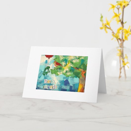 Hallo Vriend! Kaart (Gele Bloem)