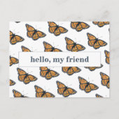 Hallo Vriend Koninginnevlinder Dekbed Briefkaart (Voorkant)