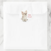 Hallo Vriend Lang Haired Chihuahua Sticker (Tas)