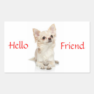 Hallo Vriend Langharige Chihuahua Sticker