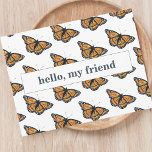 Hallo Vriend Monarch Vlinder Blank Briefkaart<br><div class="desc">Dit briefkaart met monarchvlinderpatroon biedt een charmant tintje aan uw correspondentie. Hallo Met ruimte om een korte boodschap te personaliseren, zoals "Mijn vriend", wordt het een prachtige manier om contact te zoeken. De voorkant is voorzien van een opvallende reeks monarchvlinders, die een vrolijke sfeer toevoegen aan uw communicatie. Ondertussen biedt...</div>