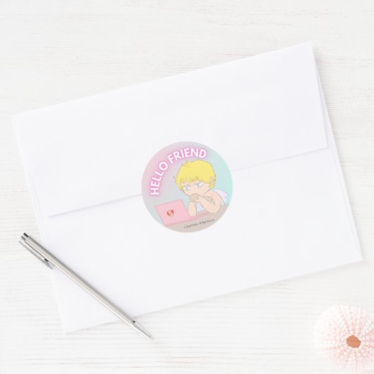 hallo vriend sticker (Envelop)