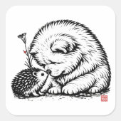 HALLO VRIEND • StillWood • Chow & Egel Vierkante Sticker (Voorkant)