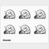 HALLO VRIEND • StillWood • Chow & Egel Vierkante Sticker (Vel)