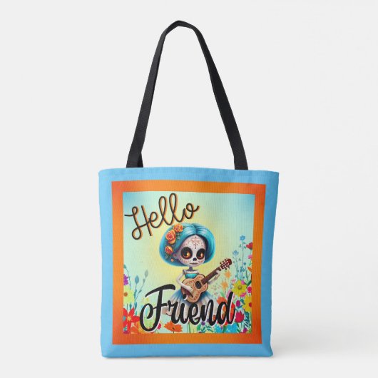 Hallo Vriend Sugar Skull Tote Bag (Achterkant)