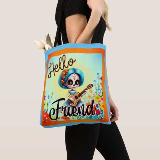 Hallo Vriend Sugar Skull Tote Bag (Dichtbij)