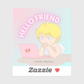 hallo vriend vinyl sticker (Vel)