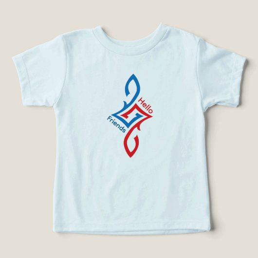 Hallo vrienden eenvoudig geluksdesign (Design voorkant)