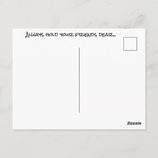 Hallo Vrienden houden altijd lieve schattige hi en Briefkaart (Achterkant)