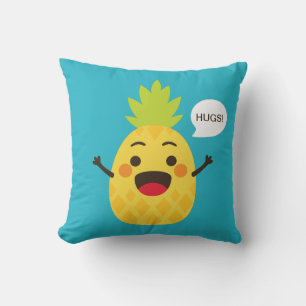 Hallo vrienden! Illustratie ananas Kussen