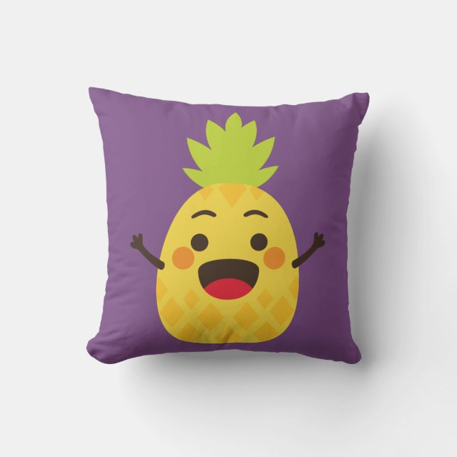 Hallo vrienden! Illustratie ananas Kussen (Voorkant)