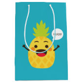 Hallo vrienden! Illustratie ananas Medium Cadeauzakje (Voorkant)