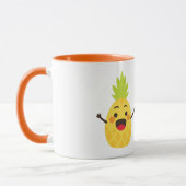 Hallo vrienden! Illustratie ananas Mok (Links)