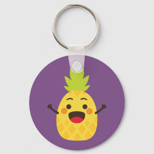 Hallo vrienden! Illustratie ananas Sleutelhanger