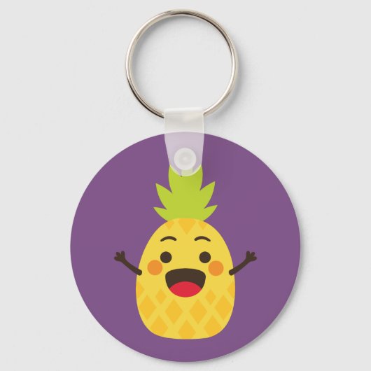 Hallo vrienden! Illustratie ananas Sleutelhanger (Voorkant)