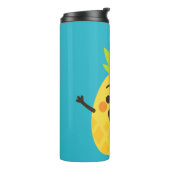 Hallo vrienden! Illustratie ananas Thermosbeker (Gedraaid links)
