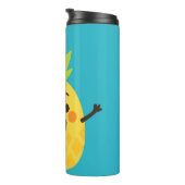 Hallo vrienden! Illustratie ananas Thermosbeker (Geroteerd rechts)