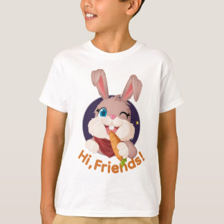 Hallo vrienden, vang me als je kan, schattige kids t-shirt