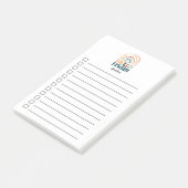 Hallo Vrijdag leuke regenboog retro kleurrijke boh Post-it® Notes (Schuin)