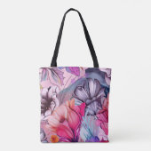 Hallo Vroege voorjaarstijd, roze Waterverf Tote Bag (Achterkant)