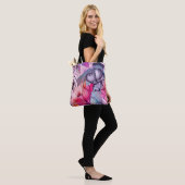 Hallo Vroege voorjaarstijd, roze Waterverf Tote Bag (Op model)