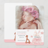 Hallo Vrolijke foto geboorte aankondiging (Voorkant / Achterkant)