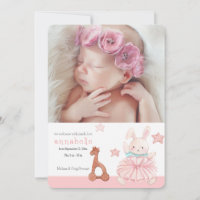 Hallo Vrolijke foto geboorte aankondiging