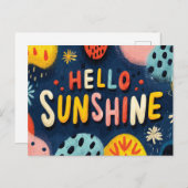 Hallo Vrolijke "zonneschijn" groet Briefkaart (Voorkant / Achterkant)