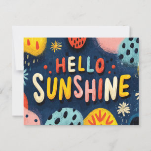 Hallo Vrolijke "zonneschijn" groet Briefkaart