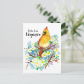 Hallo Vrouw van Virginia Kardinaal Dogwood Briefkaart (Staand voorkant)