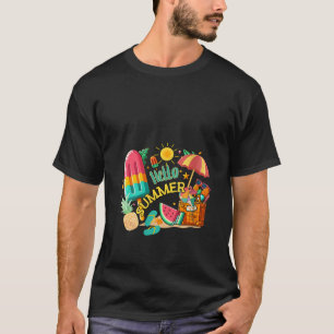 Hallo Vrouwen Zomer Vakantie Ice Cream Lover Pop T-shirt