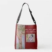 Hallo Waarom er kleine Chickadee Deep Red Crossbody Tas (Achterkant)