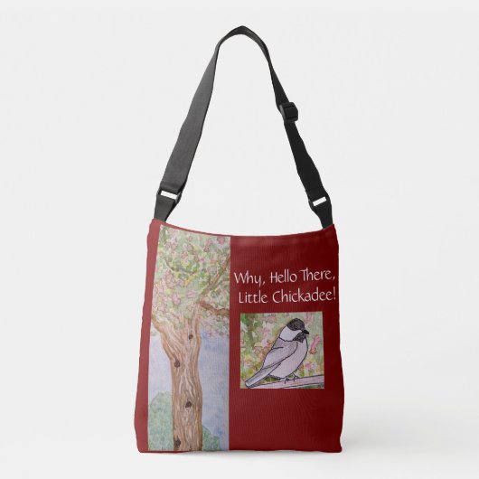 Hallo Waarom er kleine Chickadee Deep Red Crossbody Tas (Voorkant)