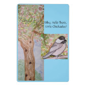 Hallo Waarom er kleine Chickadee Mini Klembord (Achterkant)