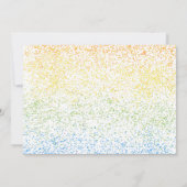 Hallo Waarom Kleine Regenboog baby Geboorteaankond Kaart (Achterkant)