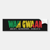 HALLO WAH GWAAN Hi Jamaica Island Quote Bumpersticker (Voorkant)