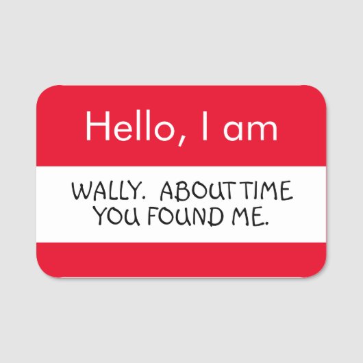 hallo... Wally Naamplaatje (Voorkant)