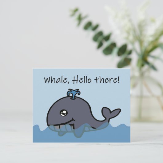 Hallo Walvis, Briefkaart (Staand voorkant)