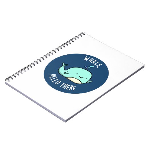 Hallo Walvis Daar Leuk Walvis Woordspeling  Notitieboek (Linkerzijde)
