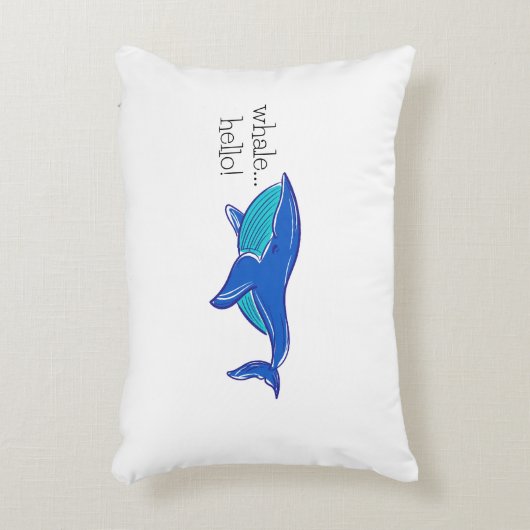 Hallo Walvis? Grappig accentkussen Accent Kussen (Voorkant(Verticaal))