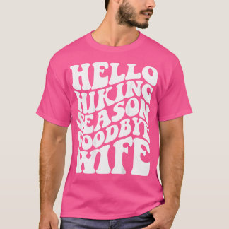 Hallo Wandelseizoen Vaarwel Vrouw (op rug) T-shirt