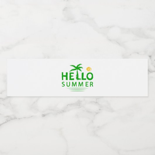 hallo waterfles etiket (Enkel label)