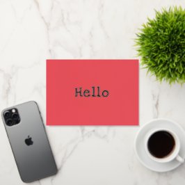 Hallo Watermeloen Rood Chique Modern Eenvoudig Folie Wenskaart