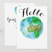 hallo waterverf kaart (Voorkant / Achterkant)