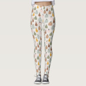 Hallo waterverf pompoenpatroon All-Over-Print Leggings (Voorkant)
