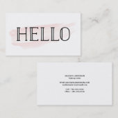 hallo Waterverf Stroke | Visitekaartjes (Voorkant / Achterkant)