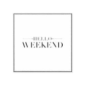 hallo weekeinde rubberstempel (Afrduk)