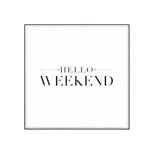 hallo weekeinde rubberstempel (Afrduk)
