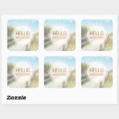 hallo Weekend 2 Vierkante Sticker (Vel)