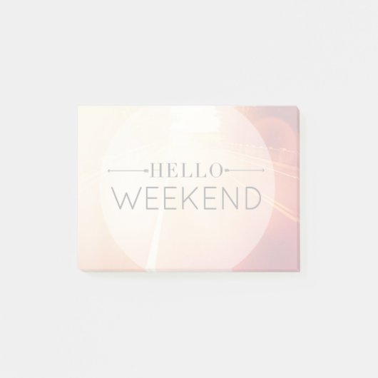 hallo Weekend 3 Post-it® Notes (Voorkant)